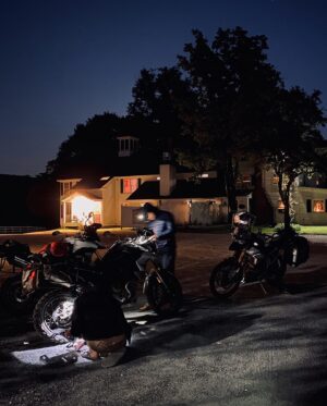 Cary Joji Fukunaga Instagram - I don’t post much, so I’m very late in this thank you to @officialtriumph Lee Morrison (stunts master wizard) Chris Cheetham, Adam VanderVeen and @triumphofwestchester for hooking us up with the newest #tiger900 for our trek on the #NEBDR last summer. Apologies for bringing it home without a windshield and basically totaled, the route was wet and gnarly and I maybe flipped it a few times. But it got me round trip with a major smile on my face despite the brushes with near death