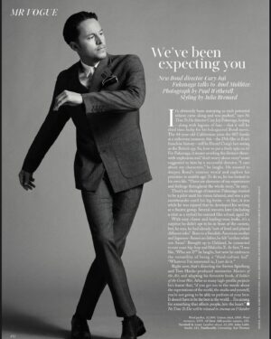 Cary Joji Fukunaga Instagram - Thank you @britishvogue for the dapper photo.  Article is kind, but got some things wrong: I definitely never went pro - wanted to be but couldn’t even make the B teams, and hurt my knee not my leg, which led to acting in a play not writing for a theater group, but facts are boring, just look good in a post-truth world
