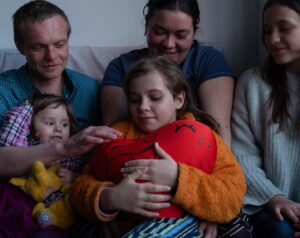 Cary Joji Fukunaga Instagram - Father Vasyl, Mother Olia, with daughters Anya (10) Sasha (11), and Lilia (2) are from Donbas, East Ukraine. Originally from Horlivka, they first fled their home to Slov’yansk in 2014 when the separatist movement turned Donbas into a war-zone. They left behind their home, their garden, their jobs, to an unfamiliar community with unfamiliar faces. They had no idea what was in store for them, but their new neighbors “turned out to be good. People willing to help,” Olia smiled. The community invited them to a shashlyk (шашлик), neighbors gathered outside to cook together on the first warm day of spring. They had found a new home, until Russia’s invasion forced them flee again. As the first warm days of the year return Olia looks pensive, “we don’t want to leave Ukraine,” she sighs then adds, “at least we are together.”