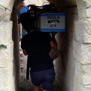 Cary Joji Fukunaga Instagram - If you don’t like spoilers then don’t look at these BTS from Italy - Matera & Gravina di Puglia: 1. dailies still from the lab from our IMAX footage 2. #shotonmyiphone finding an angle for the stand-off in the square 3. Three blind mice: Linus, Lea and I (Greg Williams photo) 4. Mark-up explaining how I wanted to combine Gravina de Puglia to Matera for the VFX team 5. Video of “Low mode” cam op Ossie McLean carrying a hefty IMAX load with Garry Moore in support 6. Video of SFX team making things go boom 7. Another BTS by Nicola Dove in Matera 8. Video of Ossie McLean crossing union lines to help standby Art Director Arwel Evans perfect the line in Gravina di Puglia 9. A squadron of DB5’s forming up before the shoot day in Matera 10. My “improv” sides at the Sapri train station