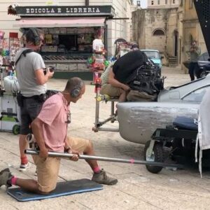 Cary Joji Fukunaga Instagram - If you don’t like spoilers then don’t look at these BTS from Italy - Matera & Gravina di Puglia: 1. dailies still from the lab from our IMAX footage 2. #shotonmyiphone finding an angle for the stand-off in the square 3. Three blind mice: Linus, Lea and I (Greg Williams photo) 4. Mark-up explaining how I wanted to combine Gravina de Puglia to Matera for the VFX team 5. Video of “Low mode” cam op Ossie McLean carrying a hefty IMAX load with Garry Moore in support 6. Video of SFX team making things go boom 7. Another BTS by Nicola Dove in Matera 8. Video of Ossie McLean crossing union lines to help standby Art Director Arwel Evans perfect the line in Gravina di Puglia 9. A squadron of DB5’s forming up before the shoot day in Matera 10. My “improv” sides at the Sapri train station