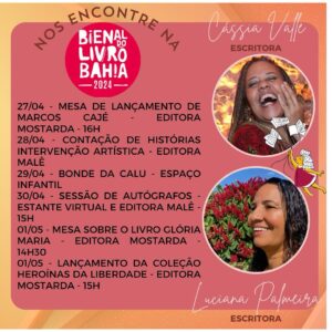 Cássia Valle Instagram - Nos encontre na @bienaldolivrobahia!