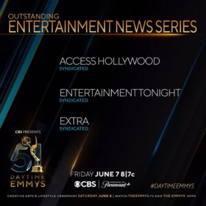 Cassie DiLaura Instagram - TWO DAYTIME EMMY NOMINATIONS?!? Whaaaat!!!!! 🎊🥳🎉 🥹🤩 I want to cry but my eyelashes are already glued on for my shoots today!!!! 😂🥹 

⭐️ Daytime Personality ⭐️ WOW. WOW. WOW. To see my name alongside @kevinfrazier @nischelleturner @mattcohen4real @ddirecto @willmarfuggi @rachelsmithtv is what dreams are made of, my goodness. we are go, go, go all the time. we travel the world and work our butts off doing this, but our passion and love for what we do and who we do it with is so evident in every assignment we all have. It’s an honor to be on this team and to be recognized this way (and also competing against Judge freaking Judy!!!! LOL!! 😂) ❤️

⭐️ Entertainment News Series ⭐️ congratulations to our entire @entertainmenttonight team. it takes a village!!! our team is nonstop and all in, always —  it shows in the magic we create for tv day in and day out. and shoutout to our friends at access & extra for the nods too!!! 

#daytimeemmys #emmyawards #emmy #entertainmentnews #entertainmenttonight