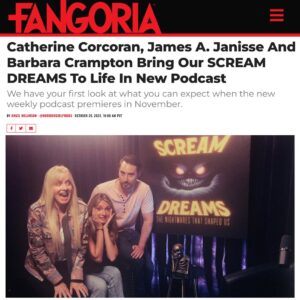Catherine Corcoran Instagram - If you haven’t already, make sure to catch Scream Dreams in @Fangoria! A special thanks to @horrorgirlprobs and @philnobile for premiering our hair-raising Teaser. Get ready for a hauntingly good time as we extend Spooky Season well into November! 😱🛏️

#podcast #spookyseason #horrorpodcast #fangoria #podcastaddict 

A @film_amp Production