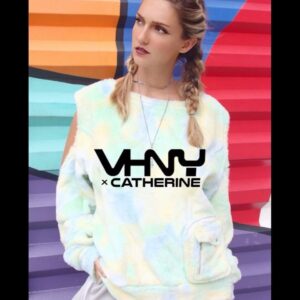 Catherine Corcoran Instagram - Honored to be the first collaboration for @viviennehustudio ‘s new gender-inclusive streetwear collection, @vhny.us . Designed all bodies and gender identities, and available online direct and at @macys. 🤘🌀✨
#VHNYXCatherineCorcoran #VHNY #DoesntSkateboardWell 🤓
•
•
Ps. Use the link in my bio or code CATHERINE30VHNY for a killer discount 😉