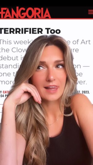 Catherine Corcoran Instagram - Writing my very first piece for @fangoria was one of the things I was most proud of leading up to the strike. By the time of its release, I was unable to share it with you all as the film I discussed was considered struck work. Now, as we @sagaftra members vote on our tentative new contract- I thought it might serve as understanding and a reminder about one of the main issues our unions were striking for. 
Should it be of interest, the link is in my bio. So much gratitude and love to @philnobilejr & @horrorgirlprobs for overseeing it and being so gracious to hold space for my words- especially during this time. ♥️