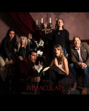 Catherine Corcoran Instagram - @immaculatemovie may be one of my favorite films so far this year, and not just because it allowed me to see some of my favorite humans ❤️. @mmmmichaelmohannnn @sydneysweney_  and Andrew Lobel @neonrated @blackbearpics truly outdid themselves. Thank you @spencerink @neonrated for bringing me along for this ride. 🖤