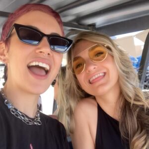 Catherine Corcoran Instagram - I’m so lucky to have these amazing, wonderful, talented humans who invite me to do cool, fun things and also remember to take photos at said things so I do not have to 😉. Thanks @spencerink @iceninekills for bringing @leahvoysey and I along for the @sicknewworld ride. We love ya!