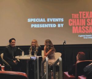 Catherine Corcoran Instagram - @overlookfilmfest has a new camper for life! Thank you to @landonjz @michaellerman @dsfreiberg and everyone who helped support @barbaracrampton and I for our very first live-taping of @screamdreamspod with @dastmalchian ! We had an absolute blast and can’t wait to share the recording with you all! 😱😈🕷️✨ Ps. love to @deadmeatjames who was missed!
