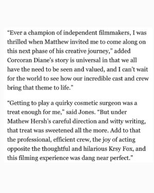 Catherine Corcoran Instagram - So beyond thrilled to be part of @matthewhershfilms ‘s @ifitbleedsmovie alongside such incredible, talented humans justinkilometers @krsyfox @actordougjones @thedeewallace ❤️ Thanks for the love @deadline