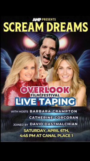 Catherine Corcoran Instagram - Join @instacatherinec and @barbaracrampton at @overlookfilmfest for a LIVE TAPING is SCREAM DREAMS with @dastmalchian from the new movie LATE NIGHT WITH THE DEVIL! We would love to see you guys there! 

@deadmeatjames will not be there cause he will be with @carebecc at @spookalafl ! Go MEAT and support them!