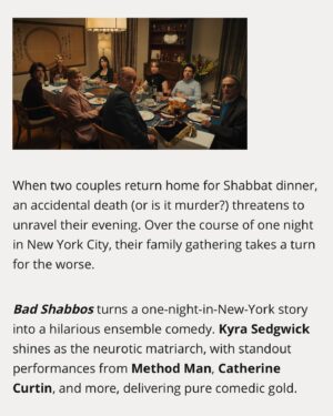 Catherine Curtin Instagram - Thank you TRIBECA FILM FESTIVAL!! BAD SHABBOS won the Audience Award!!! So fabulously blessed to a part of this heartwarming and funny movie!!! Pure joy!!! #tribecafilmfestival #audienceaward #badshabbos #danielrobbins #adammitchell #zackweiner #elikesler #mattclegg #kaitplum #codybeke #danielfrankel #sethwhite #carnegiehillentertainment #milanavayntrub #kyrasedgwick #ashleyzuckerman #methodman #davidpalmer #johnbedfordlloyd #jonbass #meganleathers #theotaplitz #garygreengrass #barneygreengrassnyc #irinadashevsky #rosssaxon #derekrubin #riccardomaddalosso #joanquinacrich