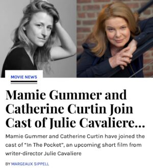 Catherine Curtin Instagram - So proud to be a part of this beautiful short….it is time to lift the veil here on post-partum everything!!! It’s so real….Love this film so much!!!! #INTHE POCKETFILM @juliebcavaliere @simon_taufique @mamiegummer @jayjurden @verycavaliere