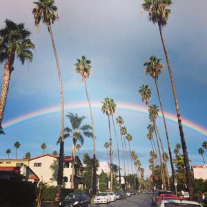 Catherine Oxenberg Instagram - #rainbow over Santa Monica - taken by @indiaoxenberg