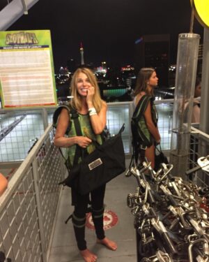 Catherine Oxenberg Instagram - #las Vegas #zipline #terrified!