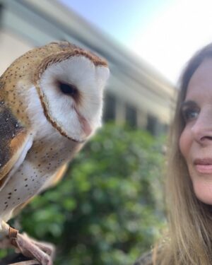 Catherine Oxenberg Instagram - barn owl rescued and rehabilitated by santa barbara Audubon #california wildlife #nature