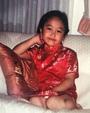 Cathy Ang Instagram - Happy Mid-Autumn Festival!!! Enjoy this throwback to my cuter years 😘 
.
p.s. Over the Moon comes out October 23rd! (This month?!?) Make sure to stock up on some mooncakes for your viewing party 🥮🤤and follow @overthemoonmovie 🤓
.
.
.
#midautumnfestival #family #love #grateful #prosperity #qipao #midautumnfestival2020 #mooncake #overthemoon #overthemoonmovie #babypictures