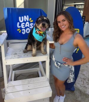 Cathy Marks Instagram - Happy National Dog Day! 🐶 🎉 And also happy 3rd “Gotcha Day” to my own baby boy, Ebenezer! 🥰 
We had the most PAWFECT 🐾 day at @petsafe’s Unleashed Event- where they had dog splash pools 🌊 , agility courses 🦮, photo opps 📸 , merch, and lotsa tweats! 🦴🐶 And now…PetSafe is hosting a national contest where one lucky community will win a dream PetSafe Unleashed Dog Park too! 🤩 Through the ‘Bark For Your Park’ program, PetSafe has brought over 80 dog parks to 40 different states, totaling over $1.65 million in contributions since 2011. Submit YOUR community today via the 🔗link in my bio. 🐶 #ad 
.
.
.

#PetSafe #PetSafeUnleashed #HappyNationalDogDay #NationalDogDay #GotchaDay #barkforyourpark