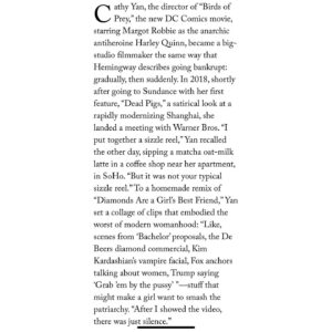 Cathy Yan Instagram - What a trip. I’m in the @newyorkermag! I used to roll the mag up in my bag and read it on my daily commute as a reminder of the creative and cheeky storytelling I always wanted to see. Still shook that I’m in it now with a fancy little illustration at that! Also thanks to Alex Schwartz for confirming how incredibly basic I am with my matcha oat latte.