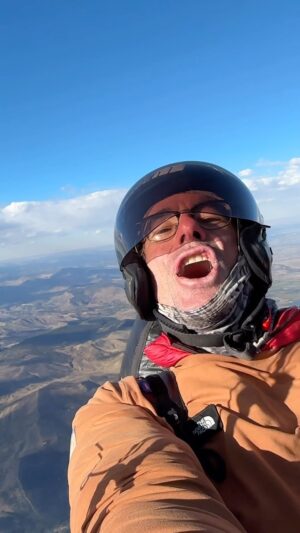 Cedar Wright Instagram - I’m tired of my main feed feeling like some precious calculated place of only the best most epic achievements or deep thoughts…so here is yesterday, not a remarkable flight or anything cutting edge , but a moment that was beautiful 12k up at sunset w/ a good friend @go.upside.down.  I’m headed to Italy w my lovely wife @nmilfeld for a sport climbing vacation, after a month in bed w West Nile.  Good to feel healthy!  And… fully committed to less preciousness w the posting.