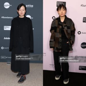 Celine Song Instagram - this week! 🩵 back in @sundanceorg 1 year later ⛷️ etc.
