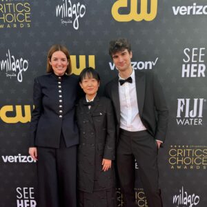Celine Song Instagram - this week! 🩵 back in @sundanceorg 1 year later ⛷️ etc.