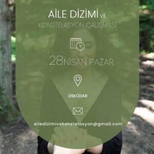 Ceyda Saltadal Instagram - Herkese Merhaba! 
28 Nisan Pazar günü İstanbul, Üsküdar’da yüzyüze Aile Dizimi & Konstelasyon çalışması yapacağız. Detaylı bilgi ve kayıt için ailedizimivekonstelasyon@gmail.com’a mail atabilirsiniz.

Namaste🤍
