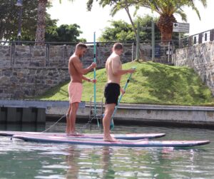Chad Le Clos Instagram - First time on a stand up paddle board, and an awesome day on top of it with @theinsidersa