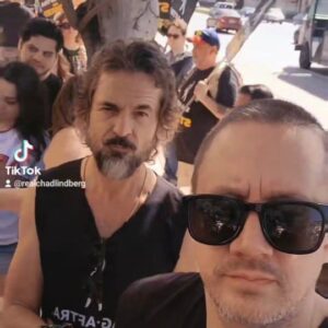 Chad Lindberg Instagram - How many #Supernatural actors can you spot in this video?! Tag them here! Good looking out today #SPNFamily!! 💪🎬 Huge turnout!! #sagaftrastrike #wgastrike
