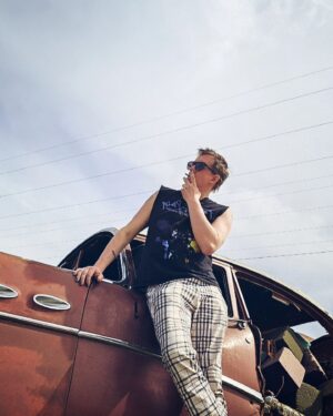 Chad Lindberg Instagram - Striking my best James Dean with a classic. Good to see you again Texas.