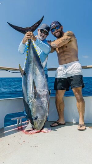 Chad Mendes Instagram - Our first @finzandfeatherzguides tuna trip in the books!!! We set out in search of quality Bluefin and we found em! We had some incredible daytime kite action followed by some tanks caught through all hours of the night! This crew had way too much tequila, damn good food and plenty of singing at the top of our lungs! Lol 

Can’t thanks our trips sponsors enough for taking care of us! @nosotros tequila keeps us stocked up and ready for a good time! @traegergrills on the boat made for unbelievable smoked tuna belly, pork belly burnt ends and smoked tri tips!! So damn good! @pelican coolers keeping all our drinks and tuna cold!! @hoguehunting knives for all our cutting needs. @breakline_optics for protecting our eyes and the @shogunsportfishing crew for making all this possible! 

We have one last trip coming up and we are ready to crush it again! I hope you boys are ready to do work! @michaelraymusic @danhendo 💪🏽💪🏽

We also wanna thank our great friend and unbelievable cameraman Matt with @staycolorblind for always doing such an incredible job behind the camera for us!!

We will start taking our 2025 tuna trip bookings right after this last trip of our season. Stay tuned for the announcement guys! FISH ON!!! 

#bluefintuna #finzandfeathersguides #sandiego #offshore #fishing #fish #goodtimes #memories