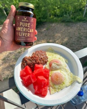Chad Mendes Instagram - Cabin breakfast 🤤

Pasture raised eggs
Homemade breakfast sausage- ground elk, maple syrup, garlic, onion powder, cinnamon, Redmond real salt 
Watermelon 
Beef liver from @heartandsoilsupplements 

💪🏽💪🏽💪🏽💪🏽💪🏽💪🏽💪🏽💪🏽💪🏽💪🏽💪🏽💪🏽💪🏽💪🏽💪🏽💪🏽💪🏽

Anyone looking to try any of the Heart and Soil supps, use code CHADMENDES for 10% of your order! Link in bio! 

#breakfast #mountains #cabin #heartandsoilsupplements #beefliver