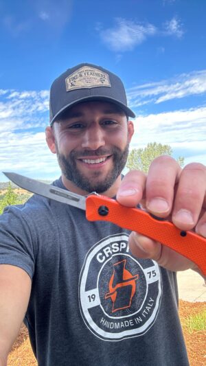 Chad Mendes Instagram - WE HAVE OUR TWO WINNERS!! thank you all that joined in and get ready for the launch tomorrow for anyone still wanting to grab one of the new @hoguehunting knives!! 

#hoguehunting #congrats #getready #gamechanger