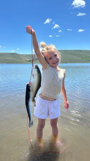 Chad Mendes Instagram - Day one at the cabin was a success! The girls crushed some nice trout and tore it up on the side by side! Lol 

#familytime #lake #trout #rainbow #cutthroat