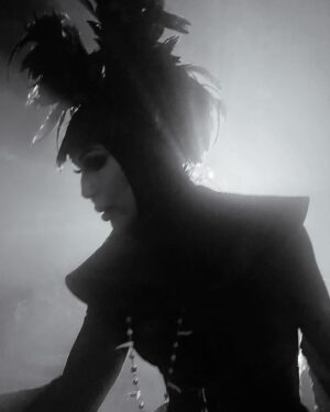 Chad Michaels Instagram - @ahsfx #DELICATE in black and white by @verocityproductions @urbanmos @dreamgirls_revue 
Costume and Headpiece by @chadmichaelsallstar 
@ryanmurphyproductions @kimkardashian @caradelevingne