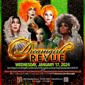 Chad Michaels Instagram - Grab your seats and catch a DREAM this Wednesday at @urbanmos and The #DreamgirlsRevue Showtime 7PM FEAT. @theonlymayhem @kickxy_vixen @trinnamodele @simplyfontasia and your host @chadmichaelsallstar !!!

Cocktails, Cuisine, and Queens!!
Reservations Available at: 
Urbanmos.com/Dreamgirls

#dreamgirlsrevue #urbanmos #sandiegodrag #mosuniverse #celebrityimpersonator #sandiegonightlife #hillcrestnightlife #hillcrestsandiego #sandiegoartist #sandiegodragqueen #sandiegoeats #sandiegoentertainment #sandiego #sandiegodrag #sandiegotourism #rupaulsdragrace #chadmichaels #mosgirls #drag #dragqueen #sandiegoevents #dragqueensofinstagram #dragshow #sandiegofun #sandiegocabaret #sandiegoqueens #2024