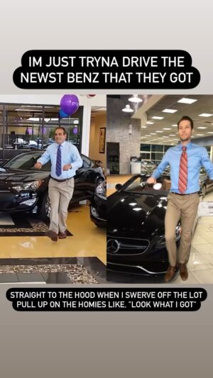 Chadd Smith Instagram - I’m Just tryna be like Joseph Barzelay 🦾😎 
I’m just tryna drive the newest Benz that they got
Straight to the hood when I swerve off the lot
Pull up on the homies like, “Look what I got” 🤘🏼🤖