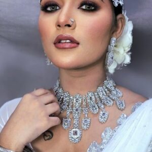 Chandhine Kaur Instagram - "Shimmer and shine ✨ Embracing the elegance of white and silver. 
.
.
.
.
Muse @ck_chandhinekaur
Photographer 📸 @prakeshbalachandran 
Heatless drapped by @stsareedrapist
Video @nj360spinbooth
Lens @ommylens
Hair flower @apsweddinggarlands
make-up hair n concept by @chandradevi_mua
.
Inspired look from Arunthathe tiktok page ✨️
.
#mua #muamalaysia #muaklangvalley #bridalmakeupipoh  #tiethethali  #bridemakeupartist #indianmakeupartist #bymimi #chandradevimua #chandradeviimua #beforeandafter  #hairdo #bridalmalaysia #malaysiabridal #bridalmakeup #naturalmakeup #bridalmakeupmalaysia #chandradevi #muaperak
#muakl #muaselangorkl #muaampangkl #muaipoh #indianmuaipohperak #makeuptutorial #ipohbridal #klbridal #bridalipoh #bridalkl