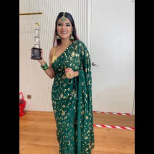 Chandhine Kaur Instagram - Bagged the Most Promising Actress in @micaawards 3rd edition! First of all thank you for nominating me and I seriously didn’t expect this! Such a great feel holding this award with this title! Thank you @rgnaidu sir for organising such a splendid event! 

@astroulagam thank you for giving a platform for people like us to showcase their talents! My career started here! 
And i would love to entertain the people out there more and will always try to improve and give my best!

Thanks to all the directors, co-actors, crew and everyone who have supported me and we work more like a family in each and every project! When i did mistakes you guys were there to correct me🙏🏻 Thank you for seeing the potential in me!

Next, the pillar of my success, my back bone, my biggest supporter.. MY Appa! @govind_singhs i want to make you proud even more appa.. for all these years you have sacrificed a lot of things just for me.. You are a great father! Love you always! 

To my entire family, friends and supporters! I will always show my gratitude to each and everyone of you! A million thanks and love to all of you guys!
Thank you universe❤️

#chandshine #holla_buddies #micaawards #manninmainthanmalaysia #astroulagam #malaysianactor #actress #tamilactor