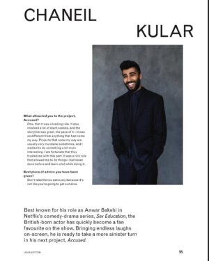 Chaneil Kular Instagram - Huge thank you @theglassmagazine for including me in your 50th issue anniversary 25/50 special 

@theglassmagazine
Photographer @aaronjhurley
Stylist @lilyrimr
Groomers @nadiaaltinbas using @bumble, @111skin and @dysonhairpro
and @nickibugs using @sundayriley for skin and @hairbysammcknightfor hair
Retouch @jessicamchugh.retouching
Photography assistant @ethanhumphries 
Styling assistant @olgapetrusewicz
Special thanks to @yoyostudios
Interview @imogenclark_
Clothes @louisvuitton