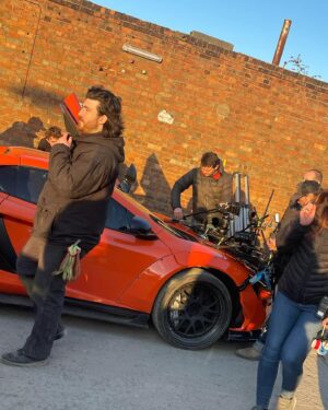 Chanel Cresswell Instagram - I Had to post some of this day 🏎️💨… when doing some rapid figures of 8 ♾️ and being told I have  a tone of expensive camera equipment strapped to the front …. was soon forgotten 😂🥴😛… 

#thegentlemen 🎬