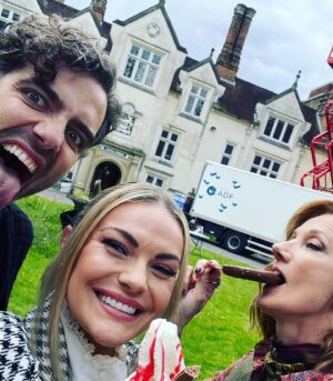 Chanel Cresswell Instagram - It’s always quite nerving going onto new projects , but this was an absolute corker of a cast 🩵 From the first night 😂🤞🏼✌🏼

I’ll never forget the call. I was so excited - a bucket list moment for me 🎭🎬

I don’t have loads of pics (I like to live in the moment a little more) but The crew also made days feel so much brighter ! What a talented collective 🥇🎬

@joelyrichardsonsinsta @kayascods #Theo #Dan @thevinniejones @ian.kenneth.george @vellismakeupandhair @niamhmorrisonmakeup @florencemaymakeup @louloubontemps 
… the list could go on …. 
#thegentlemen 
#GuyRitchie