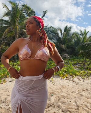 Chantel Riley Instagram - I ran away to Tulum, Mexico...
.
My spirit was crying out for sun, heat, greenery and a much needed reset. So me, myself and I booked a last-minute trip to beautiful Mexico. I can say my soul was restored. 
.
Video of my trip coming soon💋
.
#solotravel #Tulum #vacation