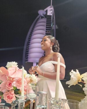 Chantel Riley Instagram - I'm still on a high from this incredible wedding of my beautiful friends @itstraveltops and @lesleytoche. Scrolling through my phone I realized how very little pics and vid I have, but it just goes to show how much I was in the moment. I was completely immersed in the love&luxury this time had to offer. @itstraveltops Thank you for trusting @heylucianne and I to be your M.O.Hs as we don't take that role lightly. 

Oh! And I caught the bouquet!!! Guess that means your girl is next💁🏾‍♀️. 
.
.
Makeup by : @flairbywinnie
#ToATee