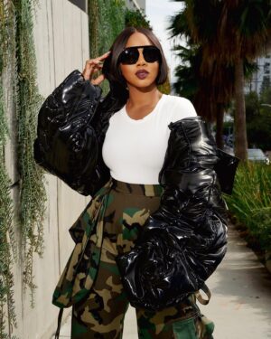 Charketa Glover Instagram - Spotted: @sarahjakesroberts wearing our @rocknremix_ Charlie Camo pants for  Day 1 HOLLYWOOD PRESS for #Powermoves Styled by: @stylistjbolin #jbolin #sarahjakesroberts #charglover #rocknremix