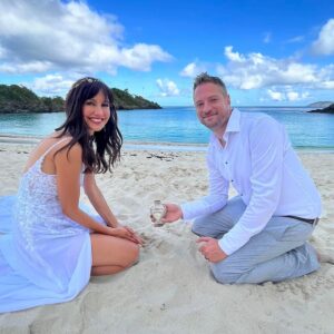 Charlene Amoia Instagram - #beachwedding #trunkbay #elopement #intimatewedding #october13 #stjohn #beachbride #perfect #love #newlyweds