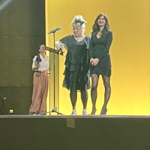 Charlene Amoia Instagram - Last year I got to share a screen with this lovely lady, this year, a stage… Can’t wait to tell you what’s happening next year!
#awardceremony #thesestones #trilith #filmfestival