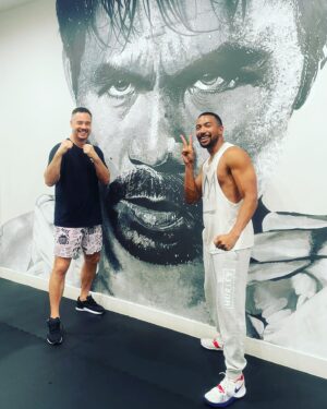 Charles Michael Davis Instagram - For a good workout and some boxing technique checkout @prevailboxing .  @milancostich has built an exceptional team and space “providing high-energy group classes that are designed to test your limits and help you exceed your own expectations, Prevail uncovers what it truly means to realize your potential. Their coaches are passionate about cultivating an environment where clients can improve endurance and strength, sculpt a lean and toned physique, and learn a complex skill set through the art of boxing. With every punch, they inspire and unleash the inner warrior that fights hard and dreams bigger.”