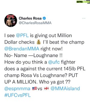 Charles Rosa Instagram - Charles Rosa says the UFC gave him the ‘green light’ to fight newly crowned PFL Champion Brendan Loughnane 👀 @charlesrosamma @brendanmma 
🎥 @mmafighting