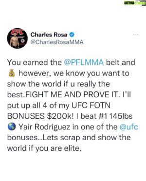 Charles Rosa Instagram - Charles Rosa says the UFC gave him the ‘green light’ to fight newly crowned PFL Champion Brendan Loughnane 👀 @charlesrosamma @brendanmma 
🎥 @mmafighting